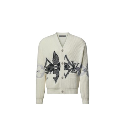 LOUIS VUITTON GRAPHIC KNITTED CARDIGAN 1AJBX7